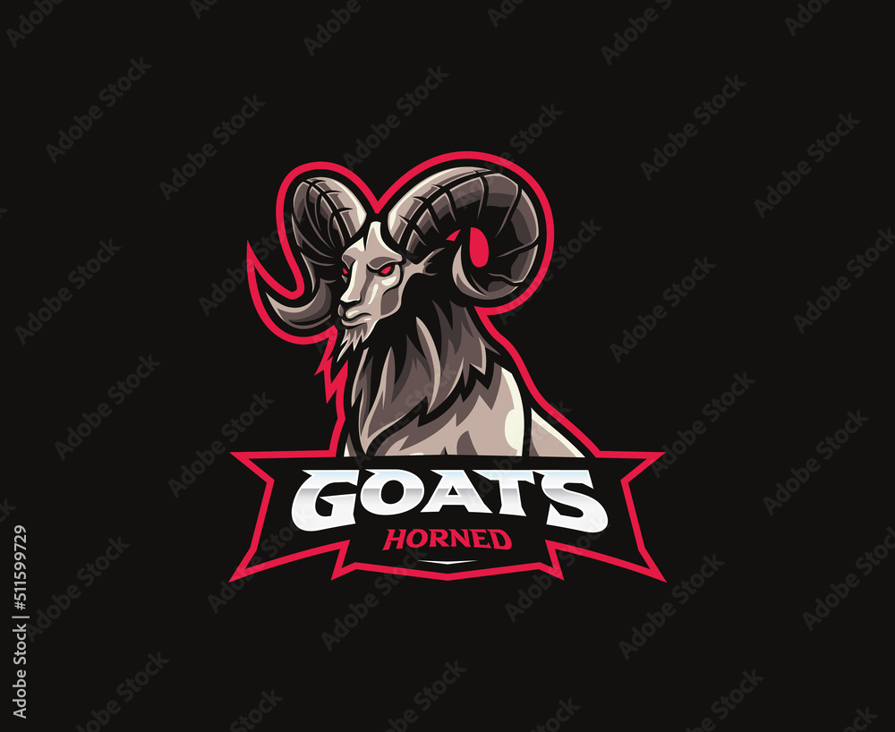 Goat mascot logo design