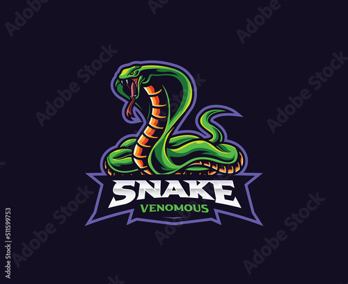 Snake mascot logo design