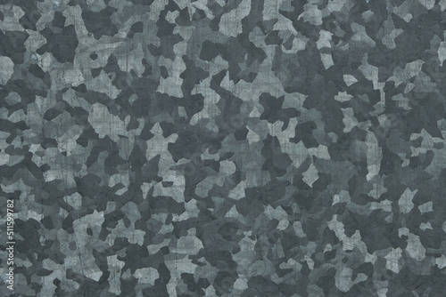 Abstract background and texture of galvanized metal, camouflage. photo