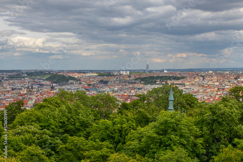 beautiful view of Prague city from above