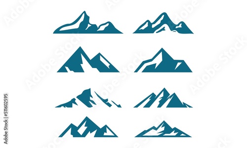 mountain logo set package template vector