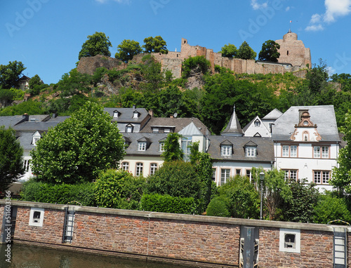Stadt Saarburg an der Saar – Ansichten von der Saarseite -  inmitten von Weinbergen in Rheinland-Pfalz photo