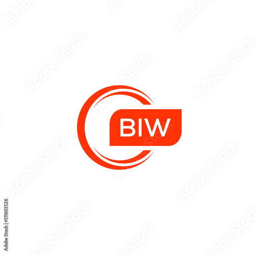 BIW letter design for logo and icon.BIW typography for technology, business and real estate brand.BIW monogram logo.vector illustration. photo