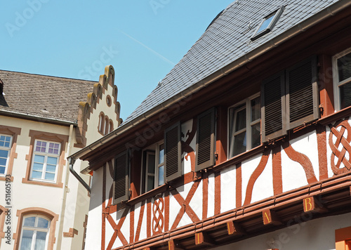 Stadt Saarburg an der Saar – Ansichten von der Saarseite -  inmitten von Weinbergen in Rheinland-Pfalz photo