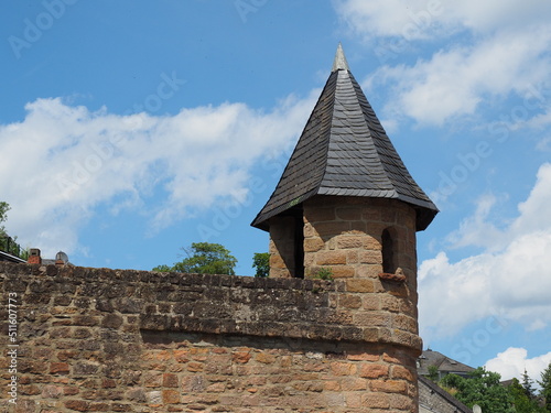 Stadt Saarburg an der Saar – Ansichten von der Saarseite -  inmitten von Weinbergen in Rheinland-Pfalz photo