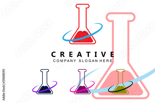 Health Medical Lab logo trial lab bottle design