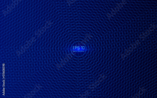 futuristic abstract background. Server, internet, speed. Futuristic tunnel HUD. Motion graphics for an abstract data center .  wireframe ,dark 
 background and  Dotted texture template.