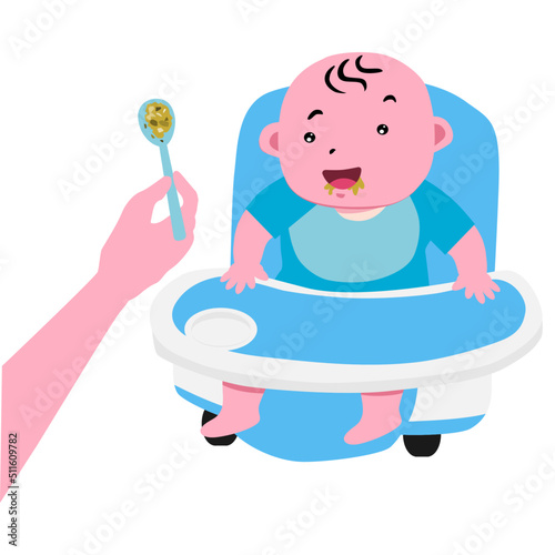 Baby Eating Breakfast