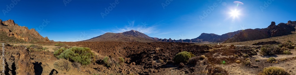 Pico del Teide Teneriffa mit erstarrter Lava