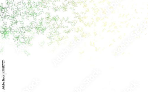 Light Green, Red vector background with forms of artificial intelligence.