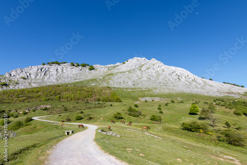 Kurutzeta mountain and surrounding area in Urkiola natural park in the Basque Country (Spain) photo