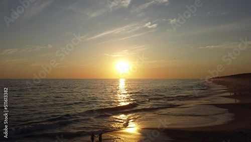 Beautiful sunset in Bacocho beach, Mexico