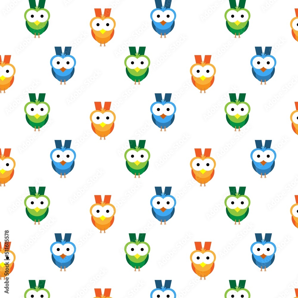 Obraz premium Web Pattern with birds. Funny . For kids . Gift paper , wallpaper , bed linen .