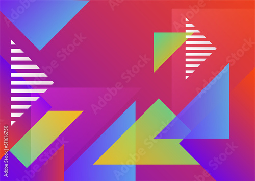 Modern 3d blue orange red green abstract background with geometric shapes. Background with abstract graphic elements for presentation background design.