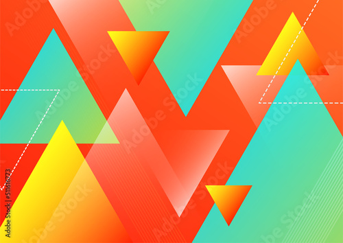 Free Download Modern 3d blue orange red green abstract background with geometric shapes. Background with abstract graphic elements for presentation background design. - GFXLoad