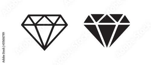 Diamonds in a flat style