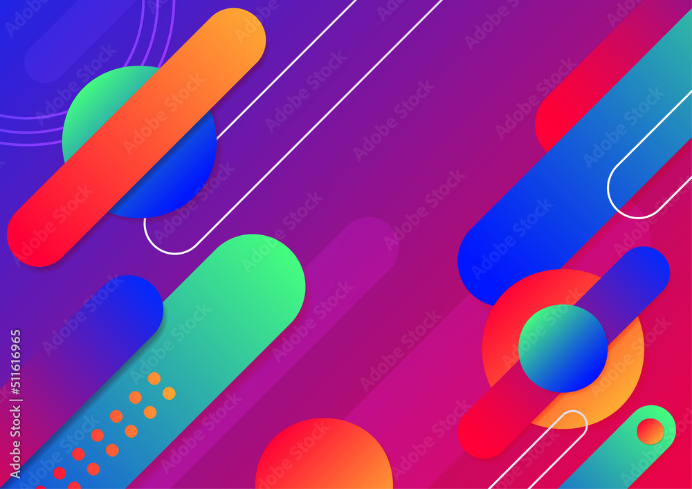 Abstract background with geometric shapes and dynamic effect. Modern pattern. Vector illustration for design.