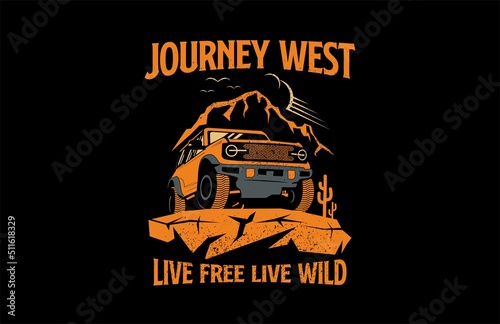 SUV Car Journey West Live Free Graphic Design