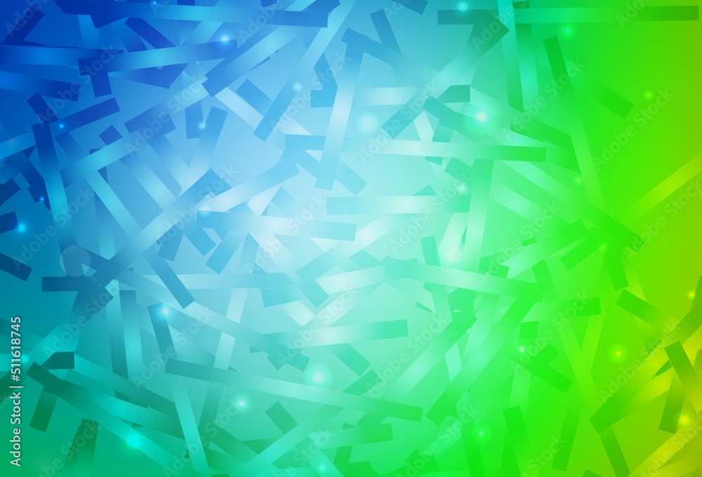 Light Blue, Green vector template with repeated sticks.