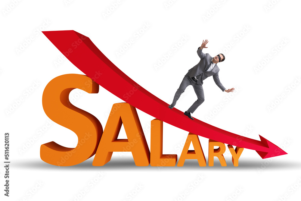 Salary inflation concept in crisis