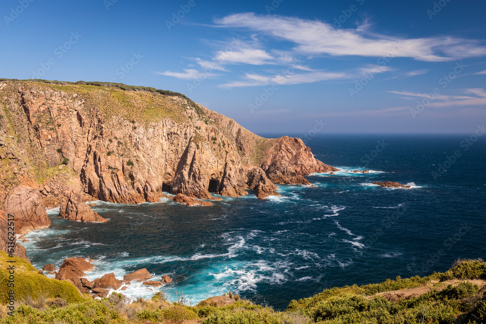 Phillip Island Coastal Cliffs. Impressive beach landscape. Powerful landscape of beach cliffs. Beautiful Australian landscape. Phillip Island Coastal Cliffs. Impressive beach landscape. Powerful landscape of beach cliffs. Beautiful Australian landscape.