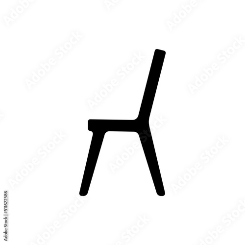 Chair Silhouette Image Vector Illustration On White Background