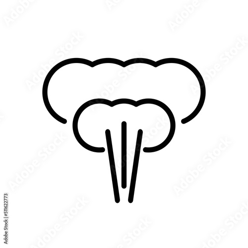 Steam jet vector icon isolated on white background. Puff smoke cloud vector icon isolated.