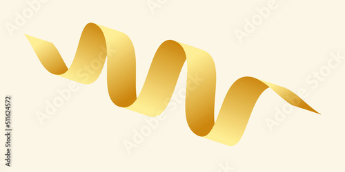 realistic gold gradient ribbon festival