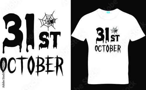Halloween Svg T-Shirt Design, Colors can be easily changed on a dark T-shirt or a white T-shirt