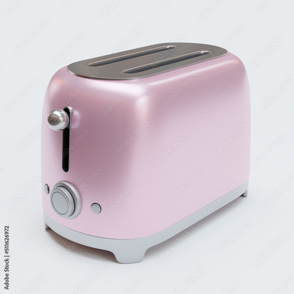 Bread Toaster 3D Render Illustration Bread Toaster 3D Render Illustration