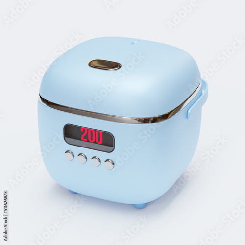 Rice Cooker 3D Render Illustration