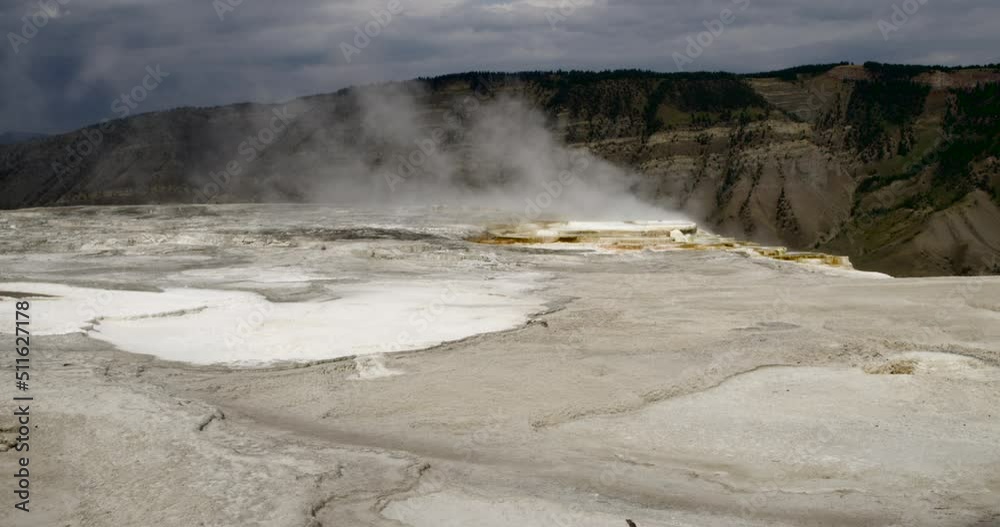 Volcanic landscape at Yellowstone park. Volcanic landscape at Yellowstone park.