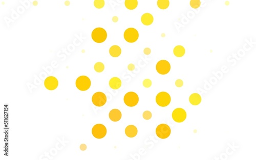 Light Red, Yellow vector Beautiful colored illustration with blurred circles in nature style.