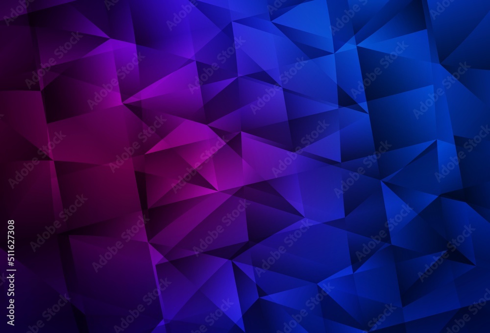 Dark Pink, Blue vector backdrop with lines, triangles. Dark Pink, Blue vector backdrop with lines, triangles.