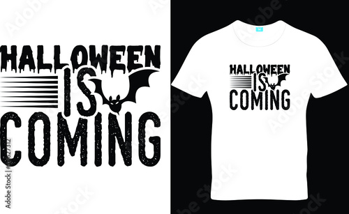 Halloween Svg T-Shirt Design, Colors can be easily changed on a dark T-shirt or a white T-shirt