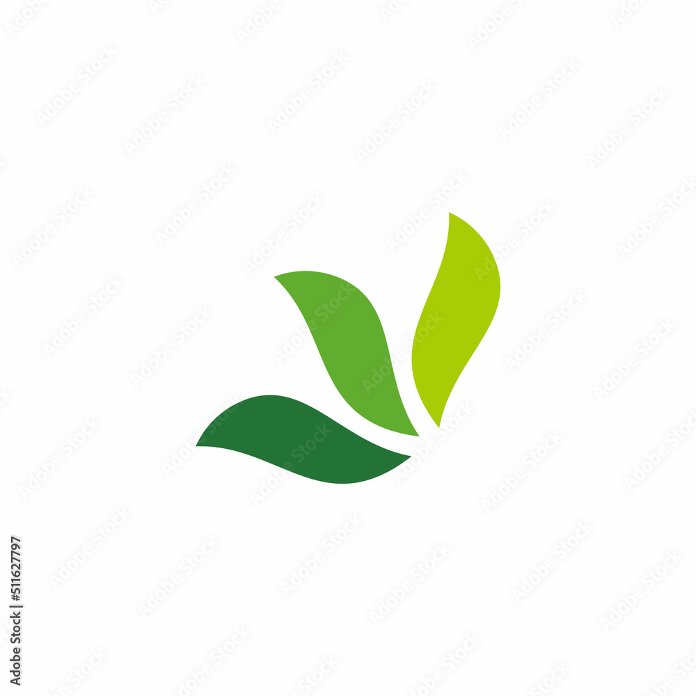 Obraz premium motion colorful leaf curves beauty natural symbol vector