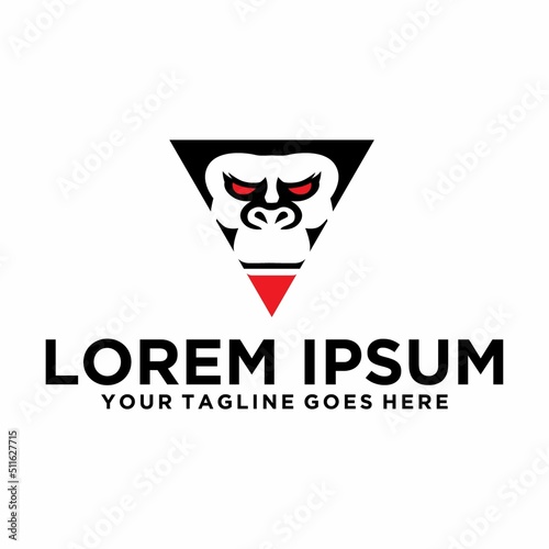 King kong Gorilla symbol logo design