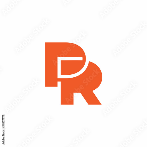 pr simple geometric linked abstract logo vector