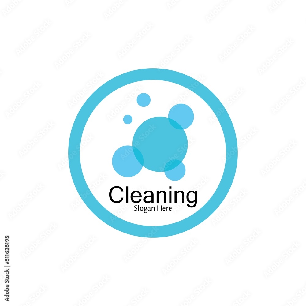 Obraz premium Cleaning logo and symbol ilustration vector template