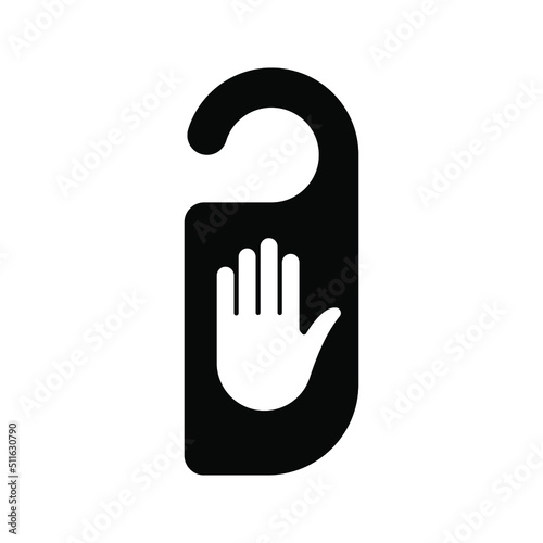 Please do not disturb hotel design. vector illustration