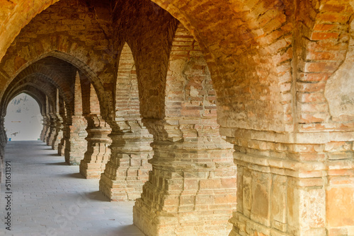 Rasmancha Temple  Bishnupur   India - Old brick temple made in 1600. UNESCO Heritage site.