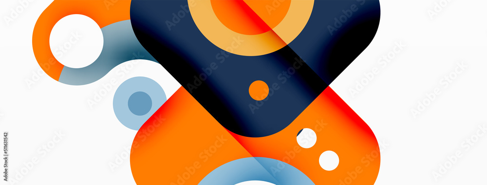 Creative geometric wallpaper. Minimal bubble arrow and circle abstract background. Techno business template for wallpaper, banner, background or landing Creative geometric wallpaper. Minimal bubble arrow and circle abstract background. Techno business template for wallpaper, banner, background or landing