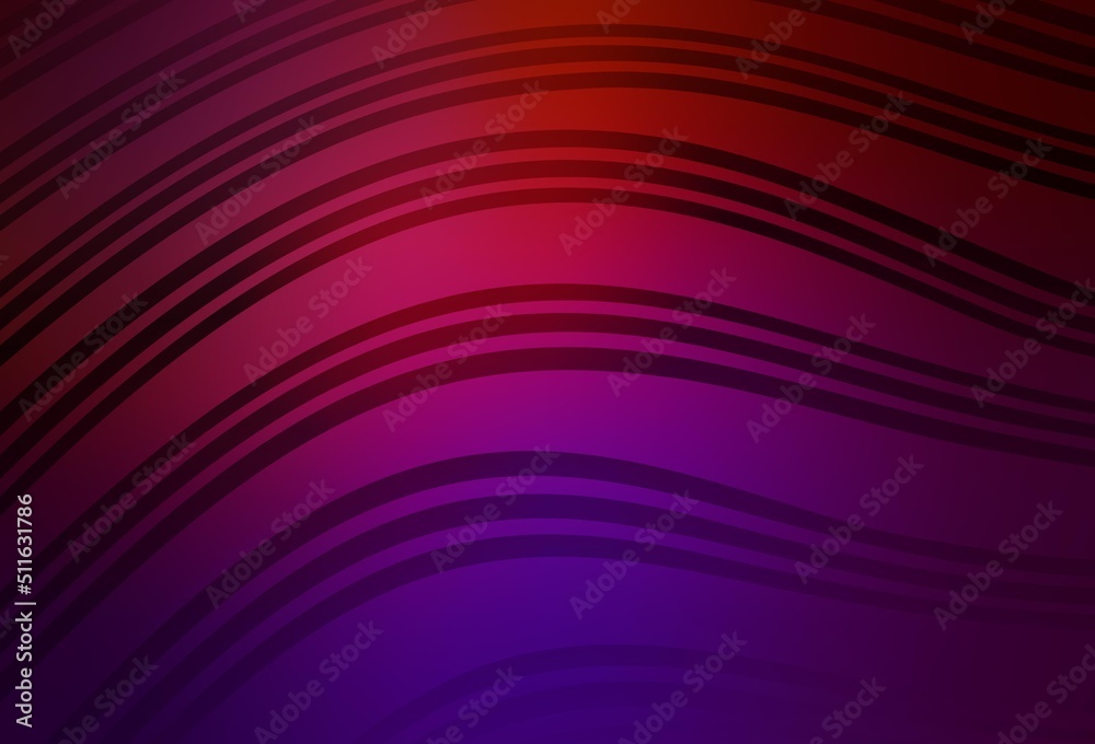 Obraz premium Dark Pink, Yellow vector pattern with wry lines.