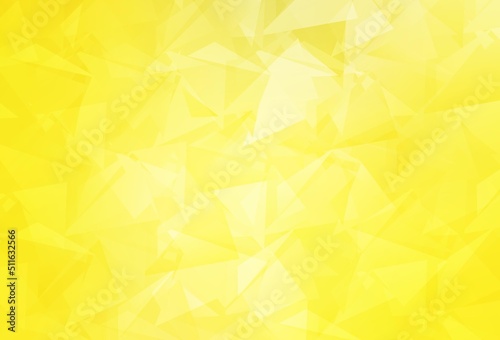 Light Yellow vector gradient triangles texture.