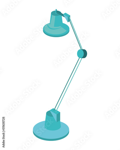 blue desk lamp