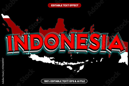 Indonesia editable text effect modern style