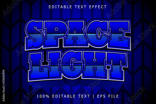 Space Light Editable Text Effect 3 Dimension Emboss Modern Style