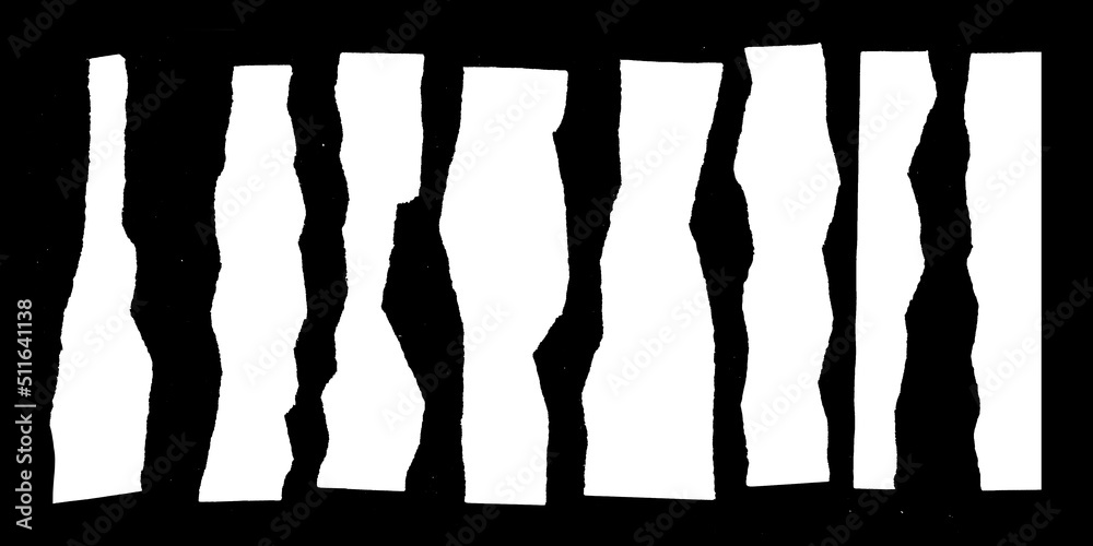set of torn paper edges design element. collection of seamless vertical ripped paper set of torn paper edges design element. collection of seamless vertical ripped paper