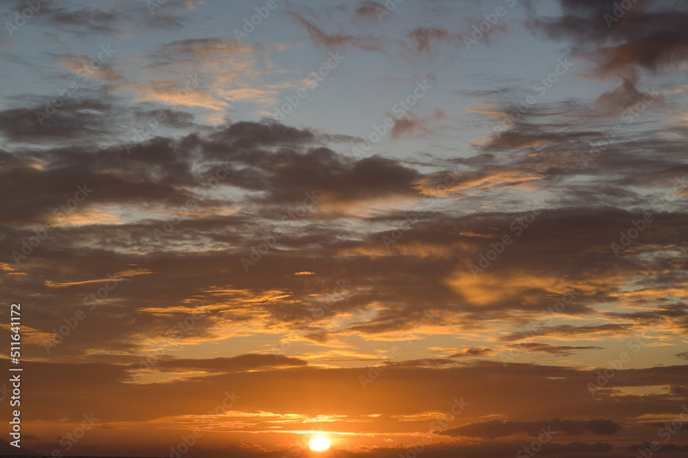 TROPICAL PHILIPPINE SUMMER SUNSET SKY 4 AT WHITE BEACH ORIENTAL MINDORO BEFORE THE WET SESON