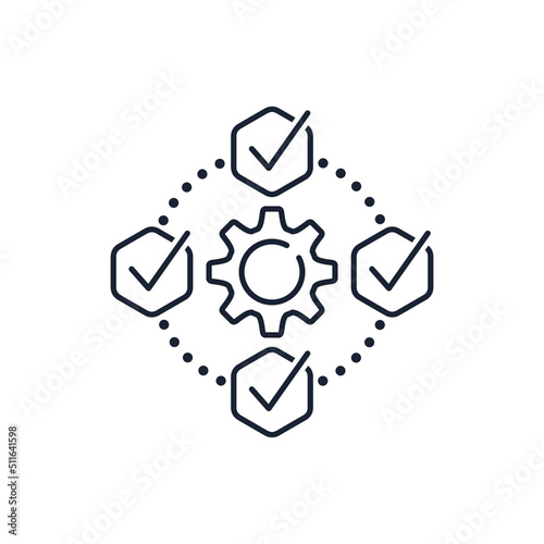 Terms and Conditions use. Satisfying needs. Vector linear icon isolated on white background.
